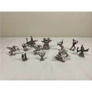 Pewter Fantasy Miniature Figurines Set